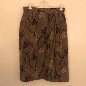 Anne Klein II 100% silk faux wrap skirt